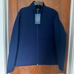 St John’s Bay Water Resistant Windproof Stretch Soft Shell Jacket Mens L Navy‎